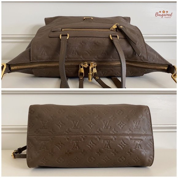 Authentic LOUIS VUITTON Dark Brown Monogram Empreinte Leather Bastille MM Bag - Picture 10 of 16